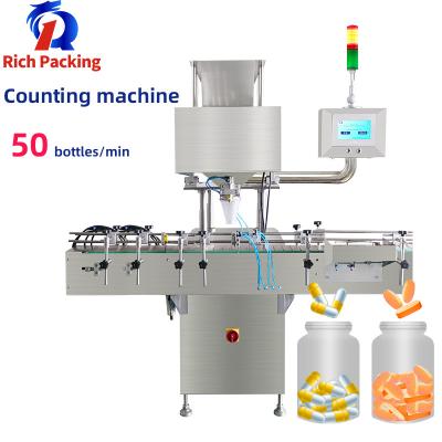 China Capsule Pill Tablet Counting Machine 8 Channel Automatic 50 Bottles/Min for sale