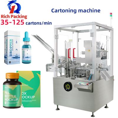 China Condom Bottle Bag Cartoning Box Packing Machinery Automatic Vertical Cartoning Machine for sale
