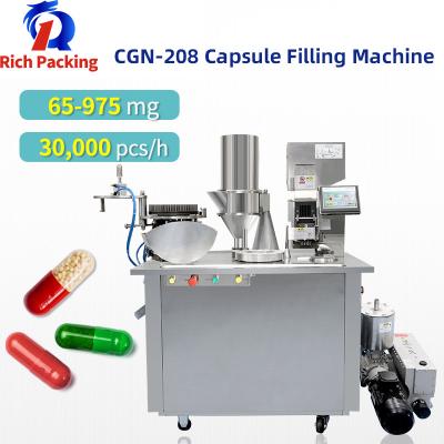 China Semi Automatic Capsule Filling Powder Machine With Sowing Protective Device for sale