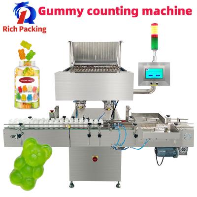China Gummy Bear Soft Candy Sweets Counter Counting Machine 80 Bottles/min Automatic for sale