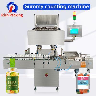 Chine Machine de compte gommeuse de mise en bouteilles automatique de sucrerie de nourriture des 16 Manche, contre- machine à vendre