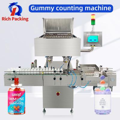China Vitamin Gummy Bear Soft Candy Tablet Bottle Counting Machine Fully Automatic for sale
