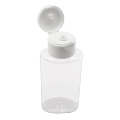 China Clear Flip Cap Cosmetic Plastic Bottles Empty Hand Sanitizer Gel Bottles 60ml 100ml for sale