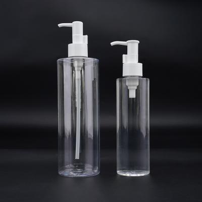 China O plástico vazio transparente do óleo de cabelo engarrafa certificações de 200ml 400ml QS à venda