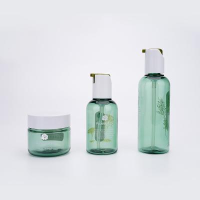 China Tarros vacíos plásticos cosméticos de la crema de cara de las botellas 50ml 100ml de la cerradura de vuelta en venta