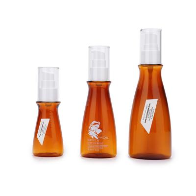 Chine Bouteille en plastique de luxe de lotion de Brown 170ml recyclable pour des soins de la peau personnels à vendre