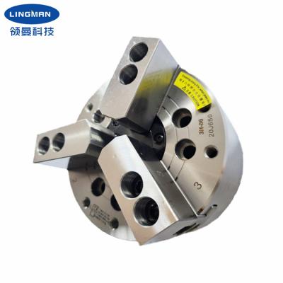 China Hydraulic 3 Jaw Lathe Chuck Hollow Spindle Chuck For Processing Metals à venda