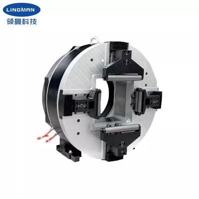 China Mandril giratório pneumático profissional de 4 mandíbulas usado em máquinas a laser, tornos mecânicos, máquinas elétricas à venda