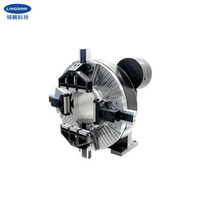 China Double Acting Pneumatic Laser Rotary Chuck To Clamp Round Tubes for sale