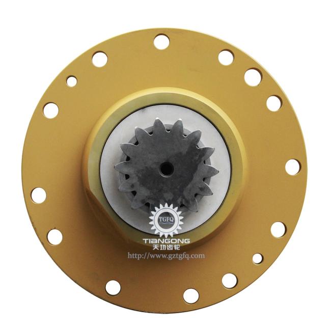 Detailed view of swing drive components