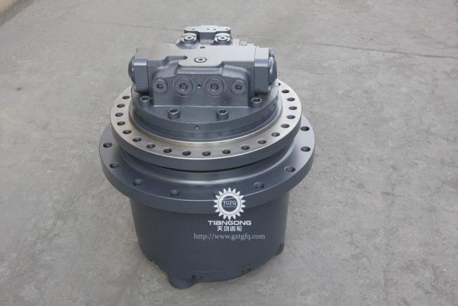 JCB hydraulic motor detailed close-up