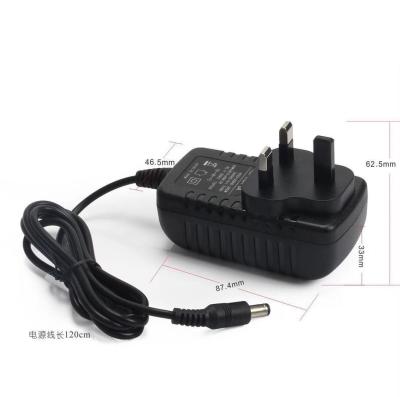 China UK 3pin Regulated AC DC Adaptor 12v 3a SMPS 1a 1.5a 2A 2.5a for sale