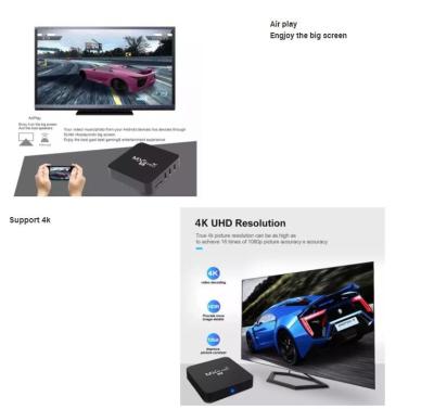 China HD Free To Air  OTT TV Box MXQ PRO 4K 4 Core 64bit Android 7.1 H.265 for sale