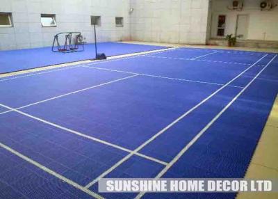 China Flame Retardant Interlocking Sports Flooring , Antibacterial Tennis Court Floor for sale