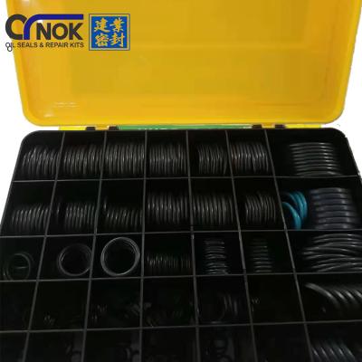 China Oil Resistance O Ring Boxes NBR HNBR FKM O Ring Kit For Hydraulic Sealing for sale