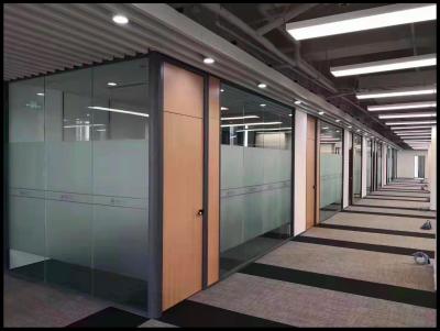 China Sliding Frosted Glass Partition Wall Cubicles For Living Room Office for sale