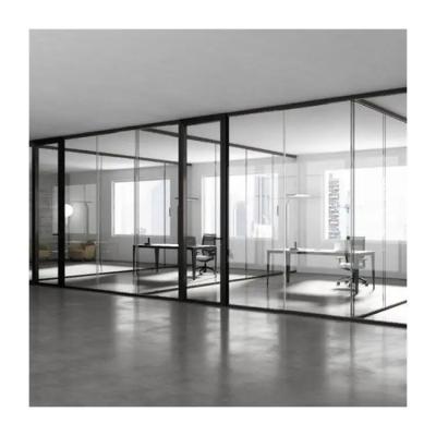 China Polished Tempered Aluminium Glass Partition 10mm Rectangle for sale