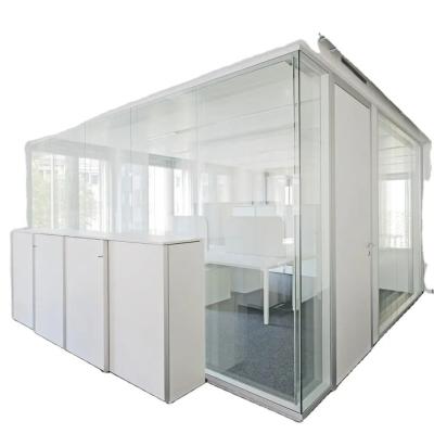 China Pared divisoria de vidrio pulido modular Paredes de vidrio interiores residenciales de 12 mm en venta