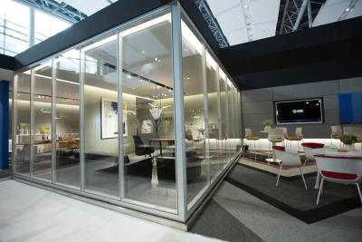 China OEM Transparante Interieur Glas Scheidingswandblok Voor Kamer Te koop
