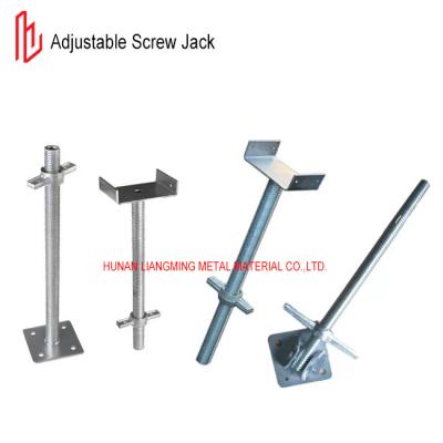 China Galvanized / Painted Adjustable Screw Jack BS1139 EN74 Standard Screw Base Jack for sale
