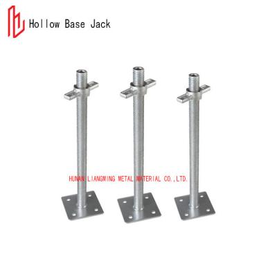 China Q235B Scaffolding Hollow Base Jack CE EN74 Certificated Galvanized / Painted for sale