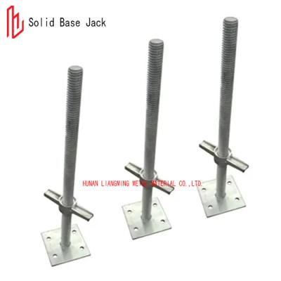 China Base sólida de andamios Jack Q235B Jack de tornillo de acero Tratamiento de superficie galvanizado / pintado en venta