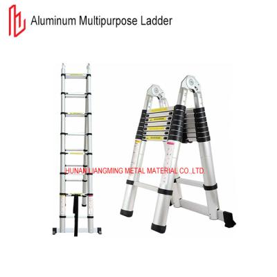 中国 6063 アルミ多用途梯子 30cm ステップ距離 150kg 最大荷重容量 販売のため