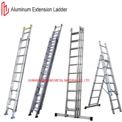 China 6063 Aluminum Extension Ladder En131 Certificated 135kg Max Loading Capacity for sale