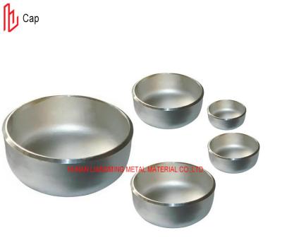 China Industrial Seamless Pipe Fittings Cap Sand Blasting / Black Painting for sale