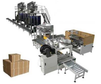 China Electric Multi Packing Machine Automatic Case Packing And Robot Palletizer Machine Line for sale