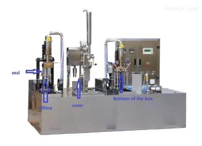China Semi Automatic Gable Top Aseptic Carton Filling Machine Juice Packing 1L Carton for sale
