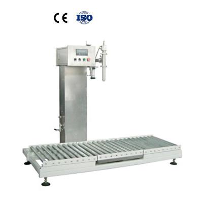 China 20-200kgs Manual Bottles Barrel Filler Liquid Filling Machine With Weighing System for sale