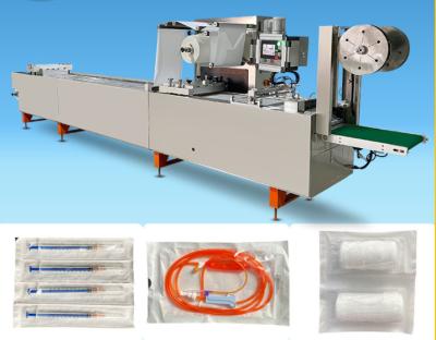 China Máquina de empacotamento lateral do selo 4 para o vestuário de proteção Pharyngeal do isolamento do cotonete à venda