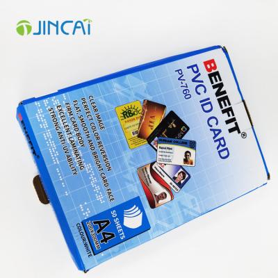 China JINCAI A4 size inkjet printing plastic sheet rigid plastic PVC sheet for ID card for sale