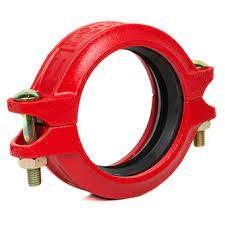 China Fire Duct Piping Systems Grooved Clamp Coupling 165mm With Casting Technics for sale