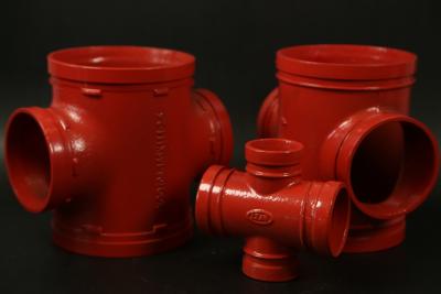 China Threaded Connection 4 Way Cross Pipe Fitting Ductile Iron for sale