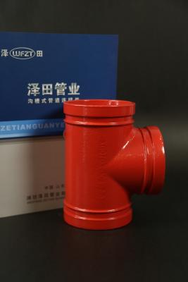 China FM Approved Grooved Mechanical Tee Connection Type Grooved Corrosion Resistant en venta