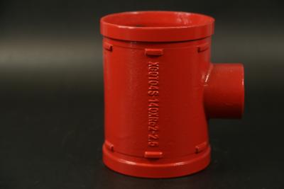 China 3 Ends Grooved Tee Fittings With Grooved End Connection Epoxy Painting for sale