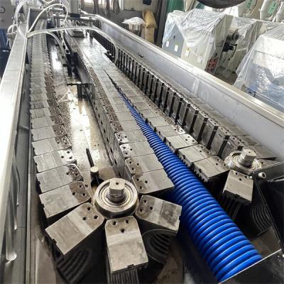 China 50-160mm HDPE Double Wall Corrugated Drain Pipe Machine Low Density Lightweight for sale