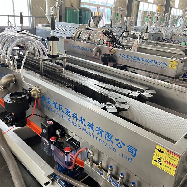 Quality PLC Controlled Single Screw Extruder Machine Double Wall Corrugated Hose Machine for sale
