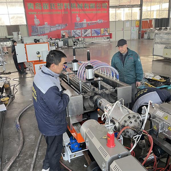 Quality Flexible HDPE Corrugated Pipe Machine , PE Pipe Extruder Machine Double Wall for sale