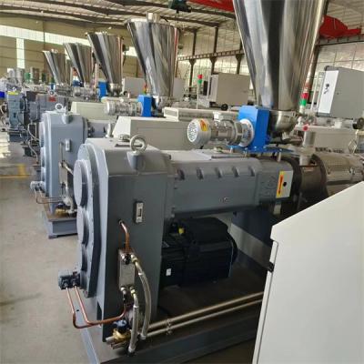 China Low Noise Twin Screw Extruder Plastic Pipe Moulding Machine 1 Year Warranty for sale