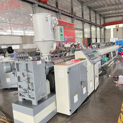 China Schraubfass-Plastik-PVC-Rohrmaschine, maßgeschneiderte PVC-Extrudermaschine zu verkaufen