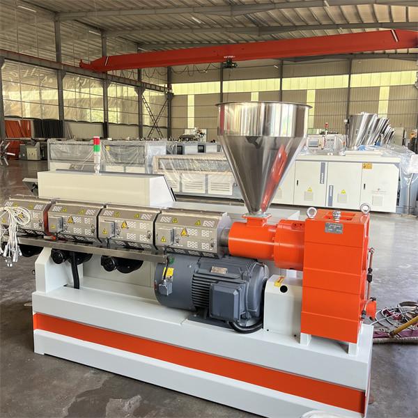 Quality Conical Twin Screw PVC Extruder Machine , Plastic Dual Screw Extruder for sale