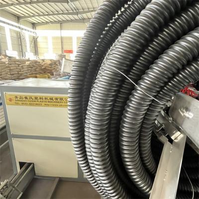 China Plastic Corrugated Flexible Hose Machine , Electric Flexible Corrugated Pipe Production Line for sale