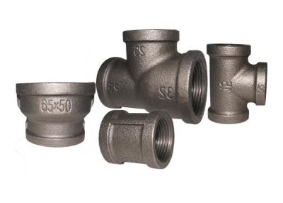 China Black NPT Malleable Cast Iron Pipe Fittings / Reducing Socket 90 Degree for sale