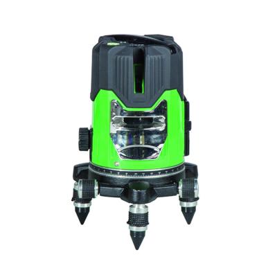 China Low Price Waterproof Dustproof Lithium Battery Level Laser 5 Lines Green Beam Laser Level with Adapter for sale