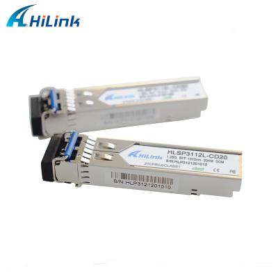 China Hilink HW Compatible SFP Fiber Optic Module 1.25G SFP BIDI 20km LC Connector for sale