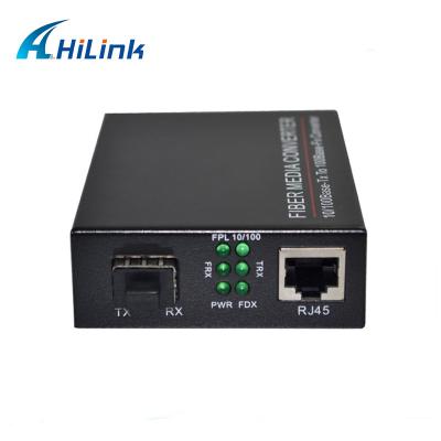 China 10/100M Tx To 100M SFP Media Converter Plug And Play For Point To Point Fiber Network for sale