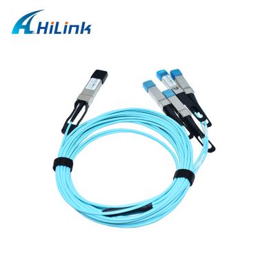 China 100G QSFP28 To 4X25G SFP28 Breakout Active Fiber Optic Cable OM3 3m Length for sale